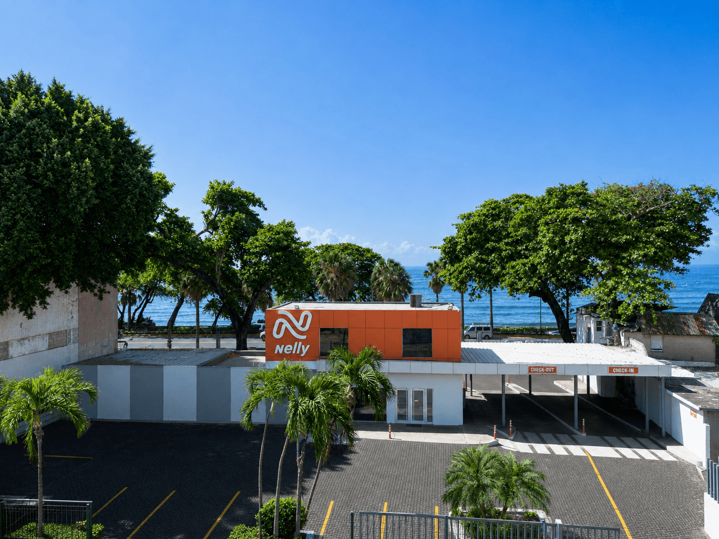 Nelly Rent a Car main office with ocean view in Santo Domingo