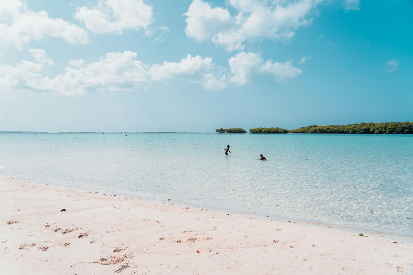 Beach with calm, shallow water